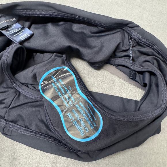 Tommy Hilfiger Bikini Bottom Womens Small Blue Fold Over Hipster UPF 50+ NEW $48 - Picture 4 of 8